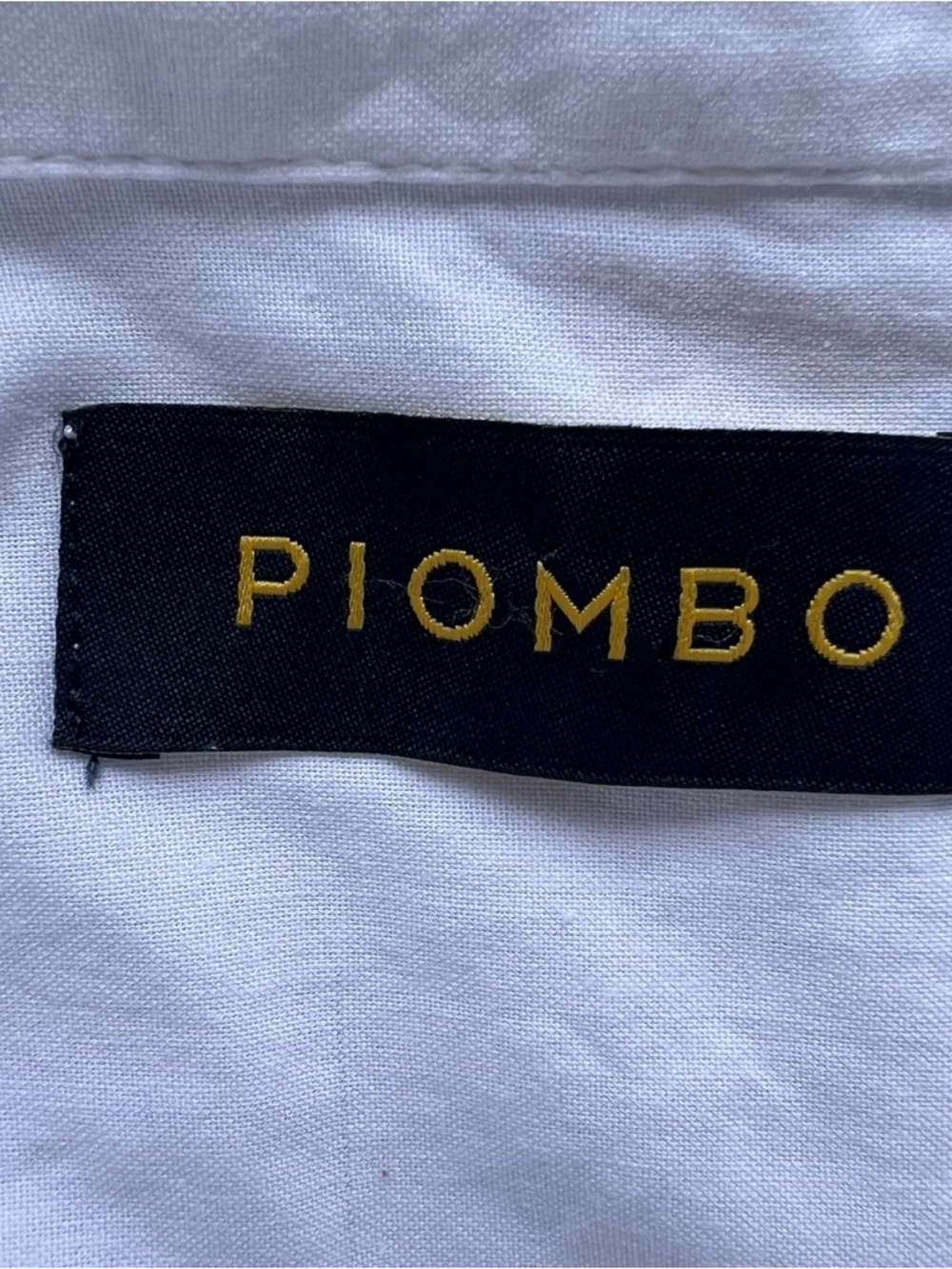 PIOMBO Woman's White Pure Cotton Popover Shirt - Picture 5 of 6